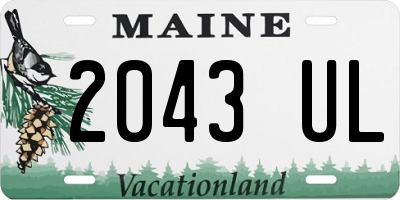 ME license plate 2043UL