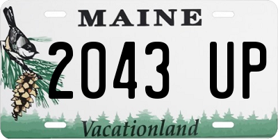 ME license plate 2043UP