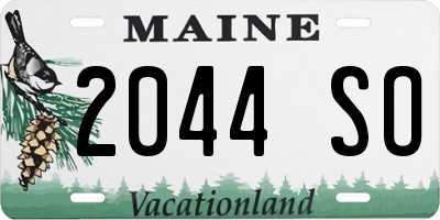 ME license plate 2044SO