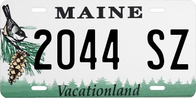 ME license plate 2044SZ