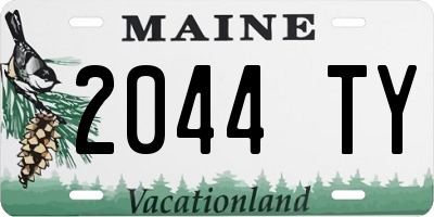 ME license plate 2044TY