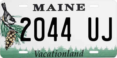 ME license plate 2044UJ