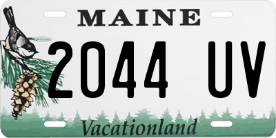 ME license plate 2044UV