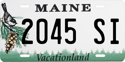 ME license plate 2045SI