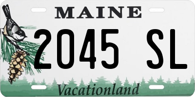 ME license plate 2045SL