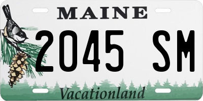 ME license plate 2045SM