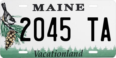 ME license plate 2045TA