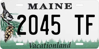 ME license plate 2045TF