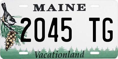 ME license plate 2045TG