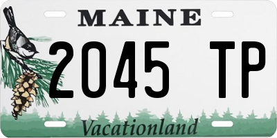 ME license plate 2045TP