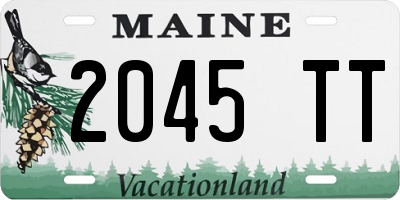 ME license plate 2045TT