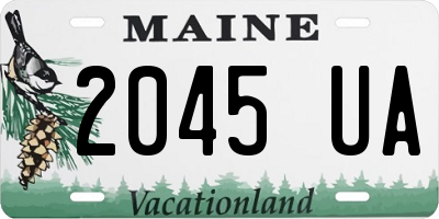 ME license plate 2045UA