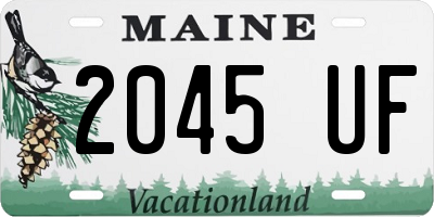 ME license plate 2045UF