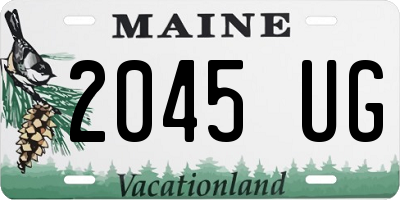 ME license plate 2045UG