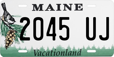 ME license plate 2045UJ