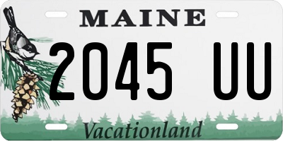 ME license plate 2045UU