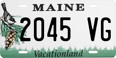 ME license plate 2045VG