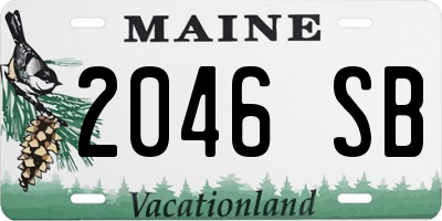 ME license plate 2046SB