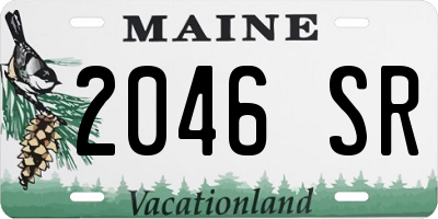 ME license plate 2046SR