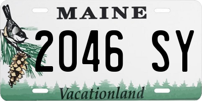 ME license plate 2046SY