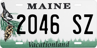 ME license plate 2046SZ