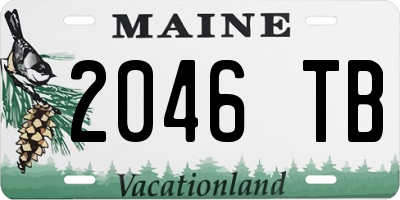 ME license plate 2046TB