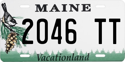 ME license plate 2046TT