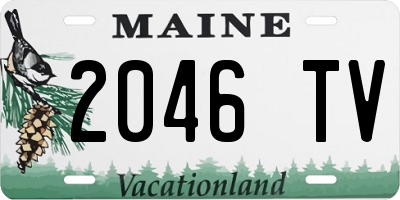 ME license plate 2046TV