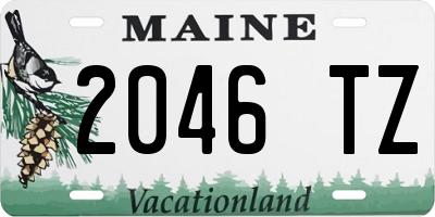 ME license plate 2046TZ