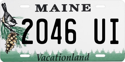 ME license plate 2046UI