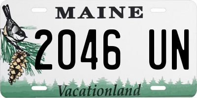 ME license plate 2046UN