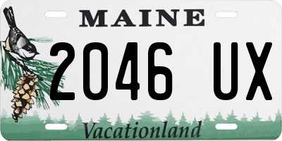 ME license plate 2046UX