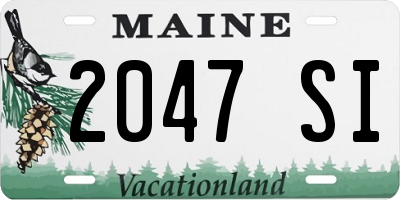 ME license plate 2047SI