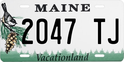 ME license plate 2047TJ