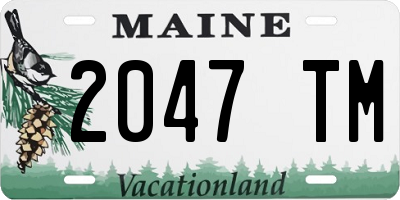ME license plate 2047TM