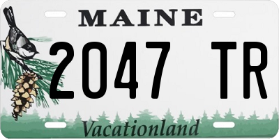 ME license plate 2047TR