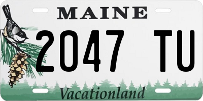 ME license plate 2047TU