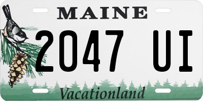 ME license plate 2047UI