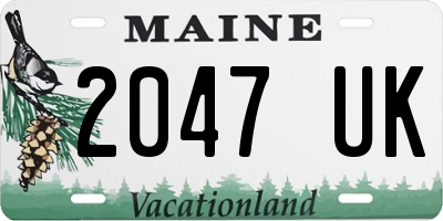 ME license plate 2047UK