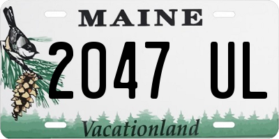 ME license plate 2047UL