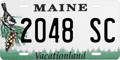 ME license plate 2048SC