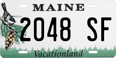 ME license plate 2048SF