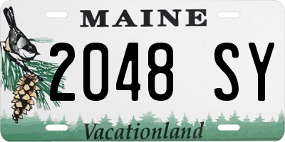 ME license plate 2048SY