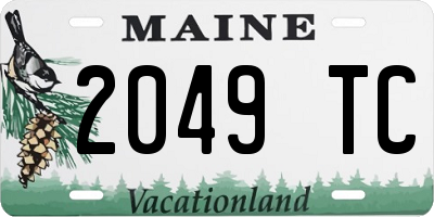ME license plate 2049TC