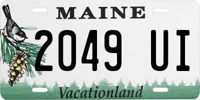 ME license plate 2049UI