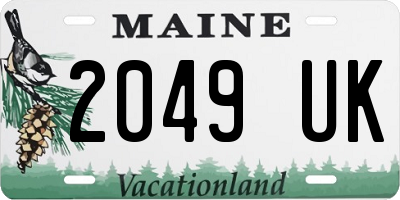 ME license plate 2049UK