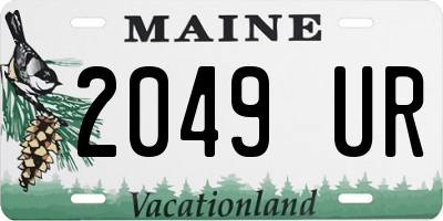 ME license plate 2049UR