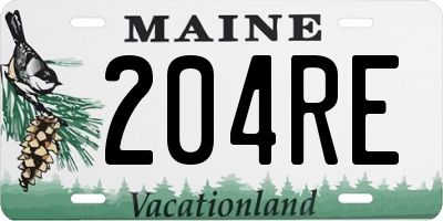 ME license plate 204RE