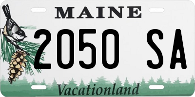 ME license plate 2050SA