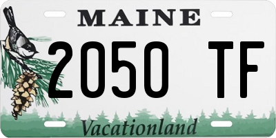 ME license plate 2050TF
